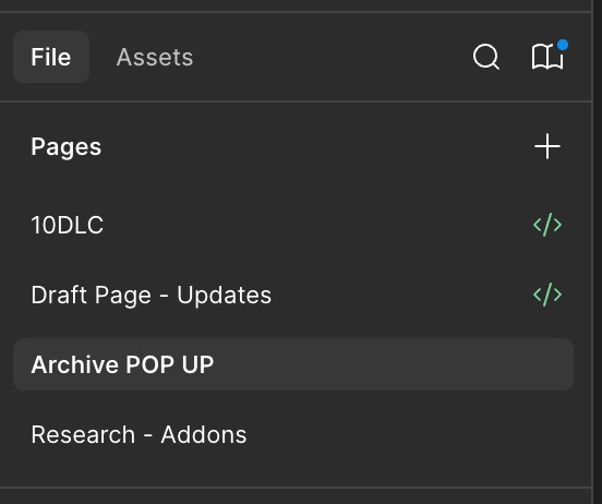 Figma file pages